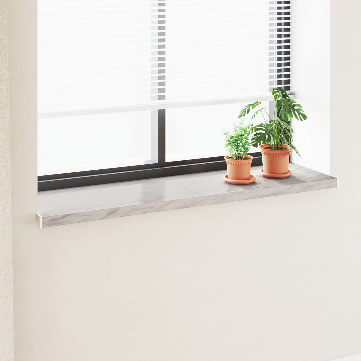 Vidaxl raamsokkel marmer textuur 140 x 45 x 4,5 cm pvc