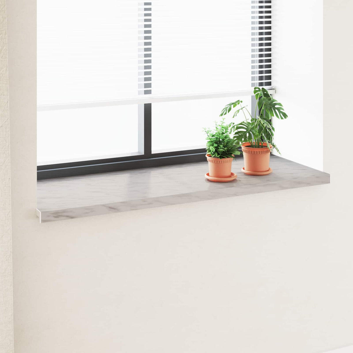 Vidaxl raamsokkel marmer textuur 160 x 50 x 4,5 cm pvc