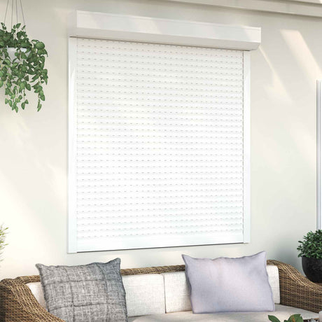 Vidaxl roljaloezie wit 130 x 140 cm aluminium en polyurethaan