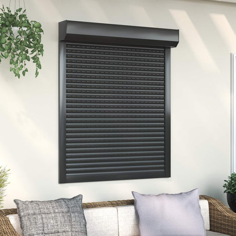 Vidaxl roljaloezie antraciet 100 x 120 cm aluminium en polyurethaan