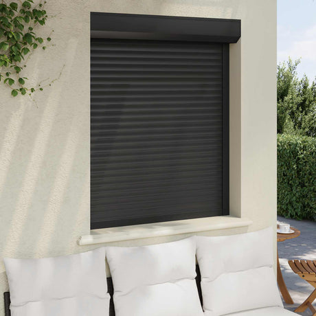 Vidaxl roljaloezie antraciet 100 x 120 cm aluminium en polyurethaan