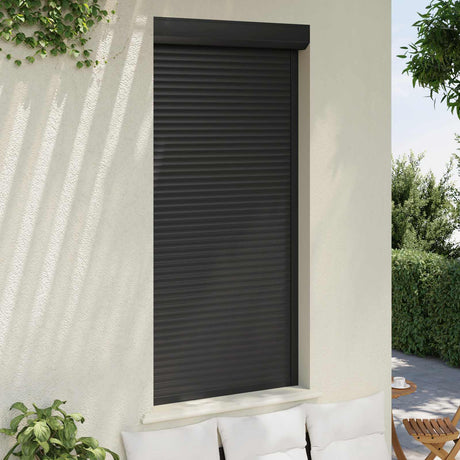 Vidaxl roljaloezie antraciet 100 x 210 cm aluminium en polyurethaan