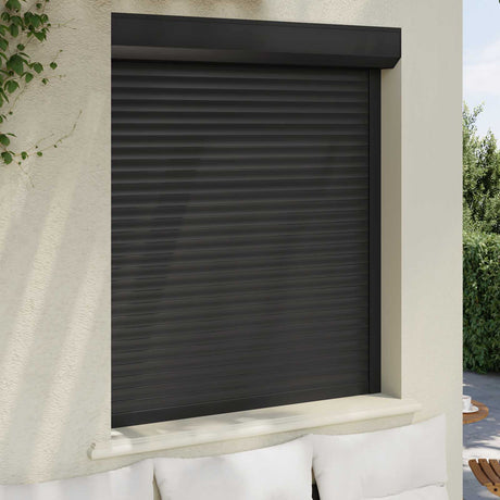 Vidaxl roljaloezie antraciet 110 x 130 cm aluminium en polyurethaan