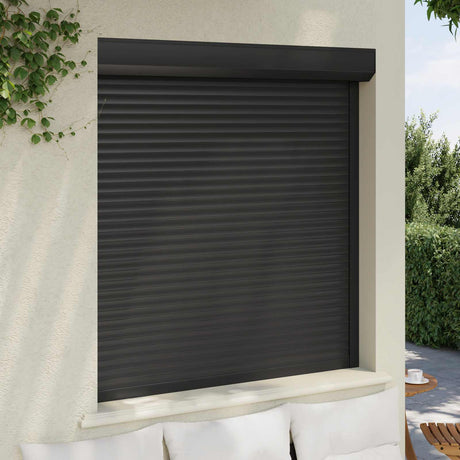 Vidaxl roljaloezie antraciet 130 x 140 cm aluminium en polyurethaan