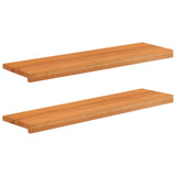 Vidaxl trapmatten 2 st licht bruin 90 x 25 x 2 cm massief beukenhout