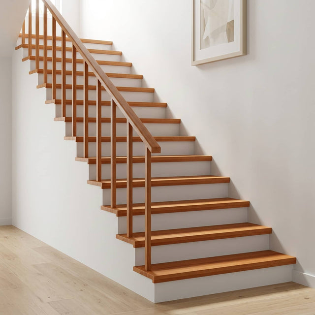 Vidaxl trapmatten 2 st licht bruin 120 x 25 x 2 cm massief beukenhout