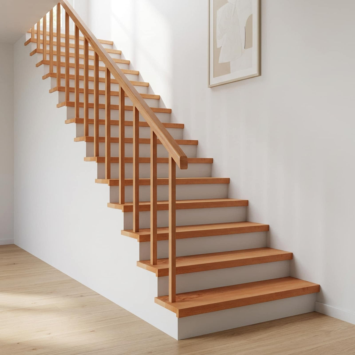 Vidaxl traplopers 2 st 70 x 30 x 2 cm lak massief beukenhout