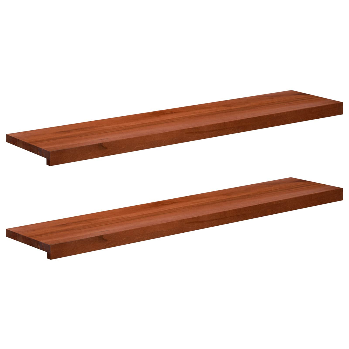 Vidaxl traplopers 2 st 120 x 25 x 2 cm bruin massief beukenhout