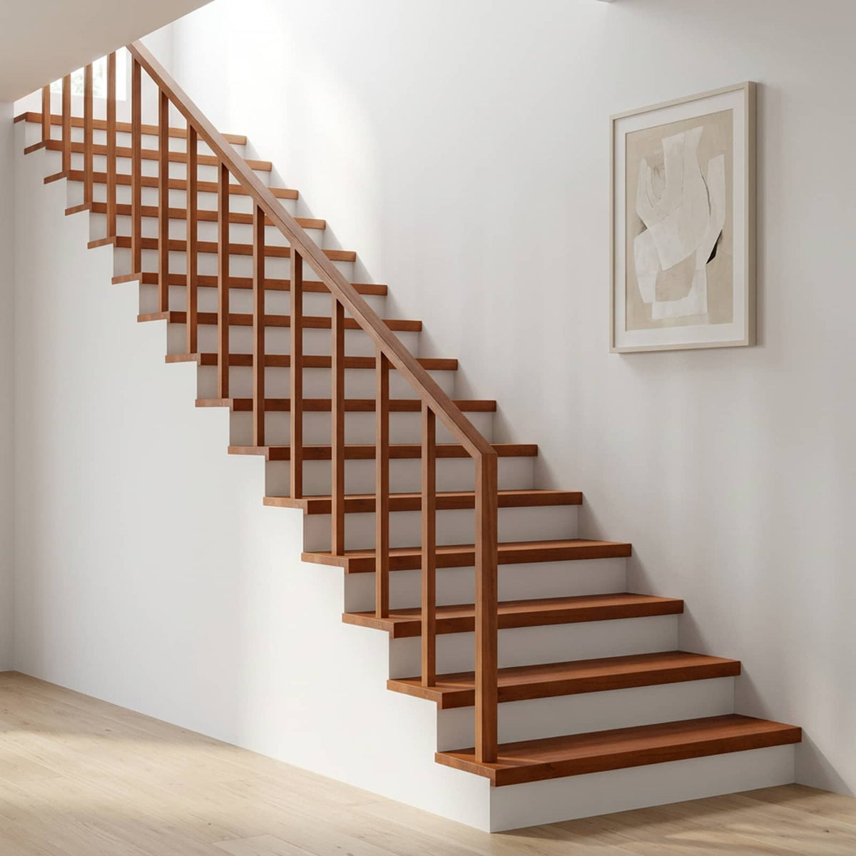 Vidaxl trapmatten 2 st bruin 100 x 30 x 2 cm massief beukenhout
