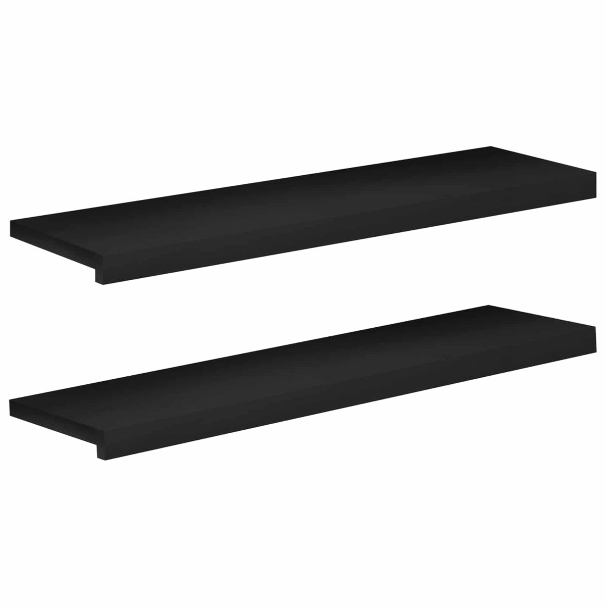 Vidaxl traplopers 2 st 90 x 25 x 2 cm zwart massief beukenhout