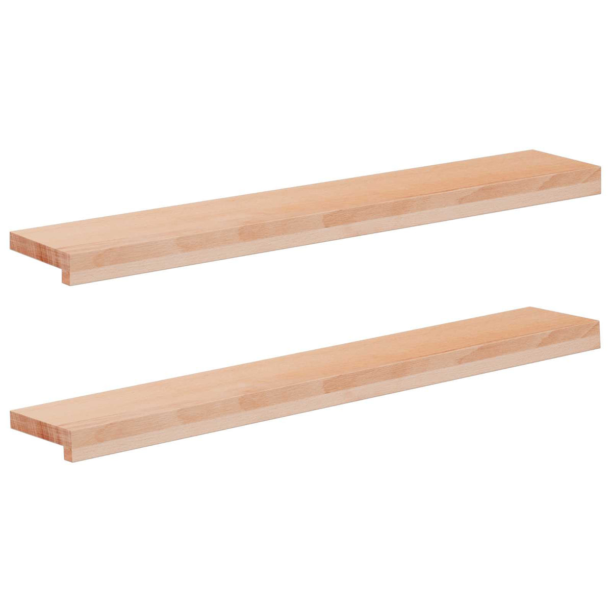 Vidaxl raamkozijnen 2 st naturel 90 x 20 x 2 cm massief beukenhout