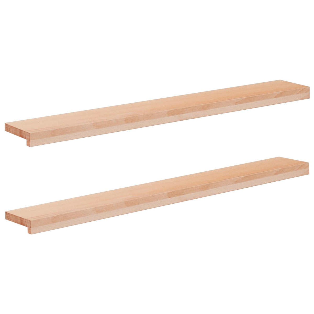 Vidaxl raamkozijnen 2 st naturel 120 x 20 x 2 cm massief beukenhout