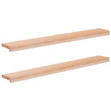 Vidaxl raamkozijnen 2 st naturel 120 x 20 x 2 cm massief beukenhout