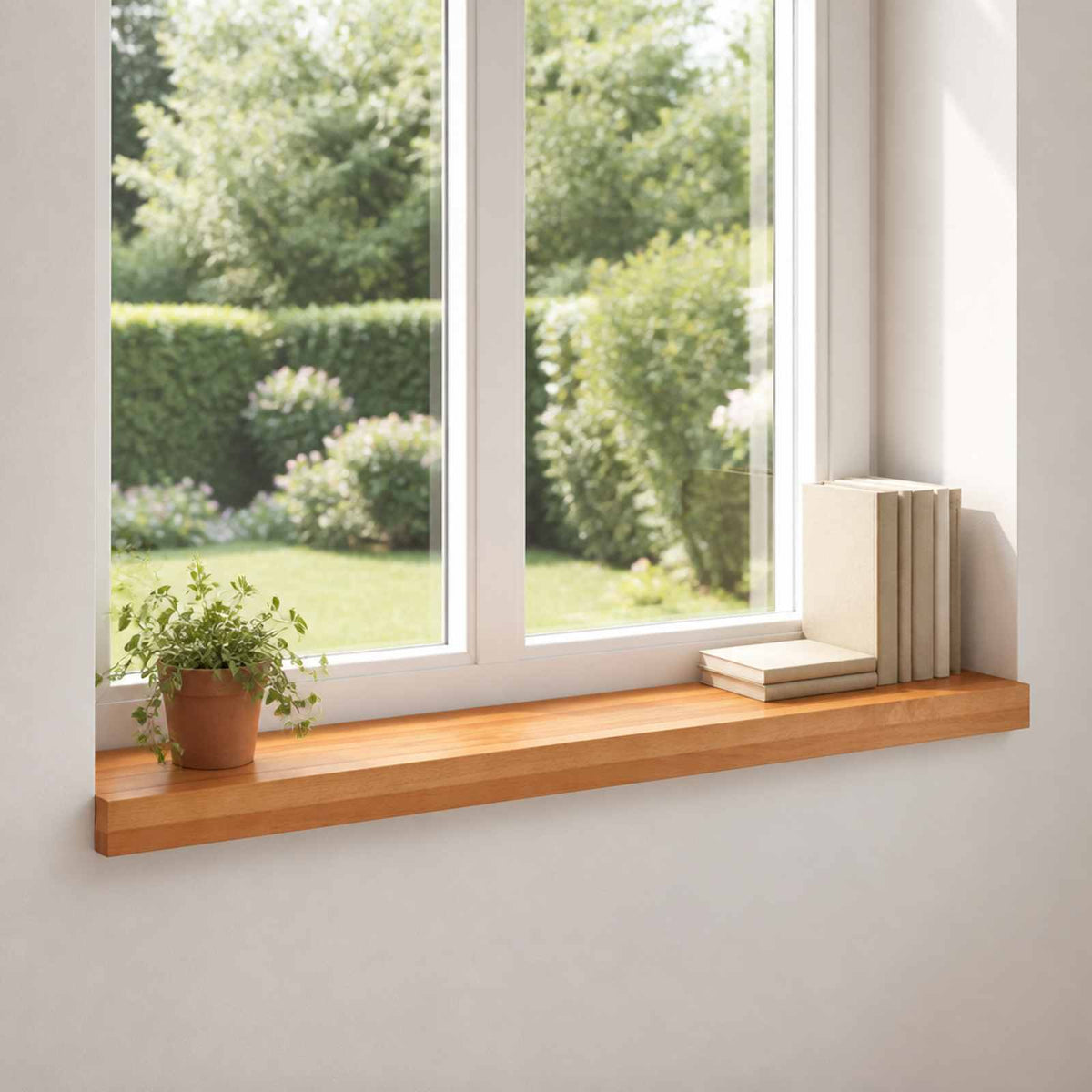 Vidaxl raamkozijnen 2 st licht bruin 70 x 15 x 2 cm massief beukenhout
