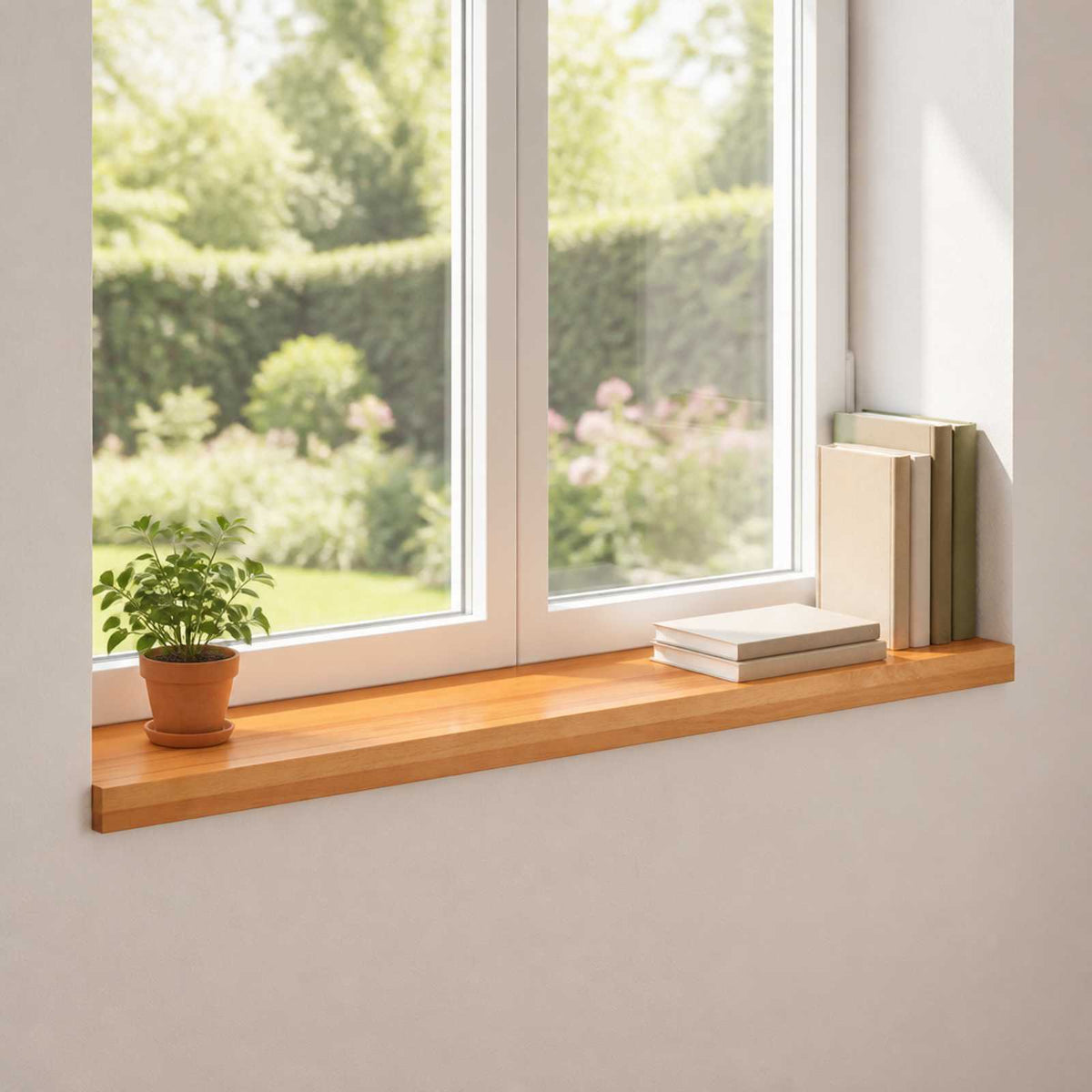 Vidaxl raamkozijnen 2 st licht bruin 70 x 20 x 2 cm massief beukenhout