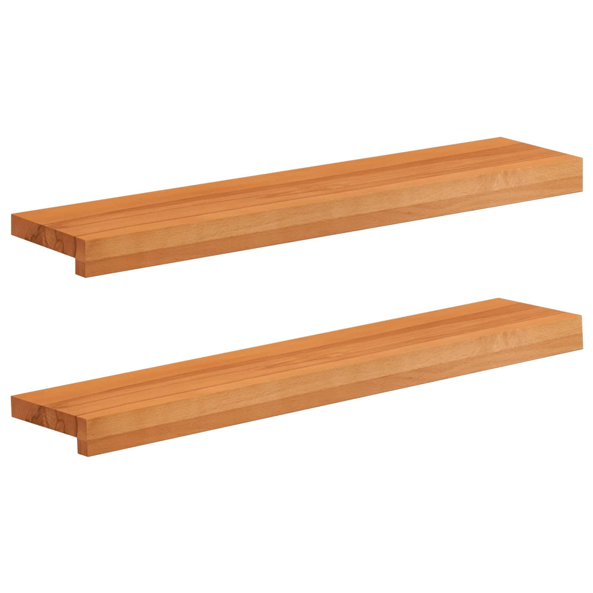 Vidaxl raamkozijnen 2 st licht bruin 70 x 20 x 2 cm massief beukenhout