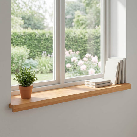 Vidaxl raamkozijnen 2 st licht bruin 70 x 30 x 2 cm massief beukenhout