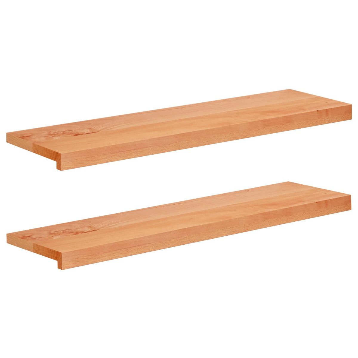 Vidaxl raamkozijnen 2 st lak 90 x 25 x 2 cm massief beukenhout