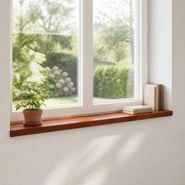 Vidaxl raamkozijnen 2 st bruin 110 x 15 x 2 cm massief beukenhout