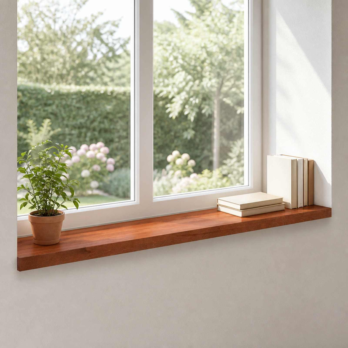 Vidaxl raamkozijnen 2 st bruin 120 x 20 x 2 cm massief beukenhout