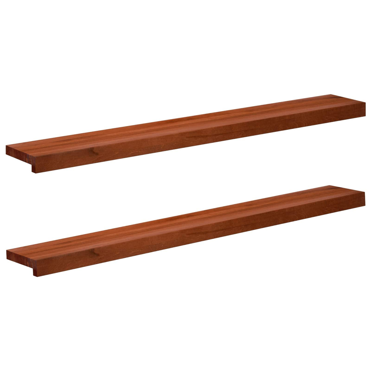 Vidaxl raamkozijnen 2 st bruin 110 x 20 x 2 cm massief beukenhout
