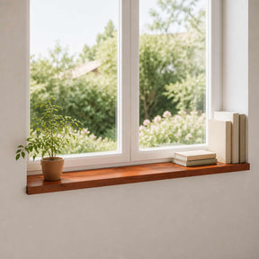Vidaxl raamkozijnen 2 st bruin 110 x 25 x 2 cm massief beukenhout