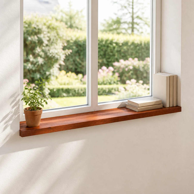 Vidaxl raamkozijnen 2 st bruin 110 x 30 x 2 cm massief beukenhout