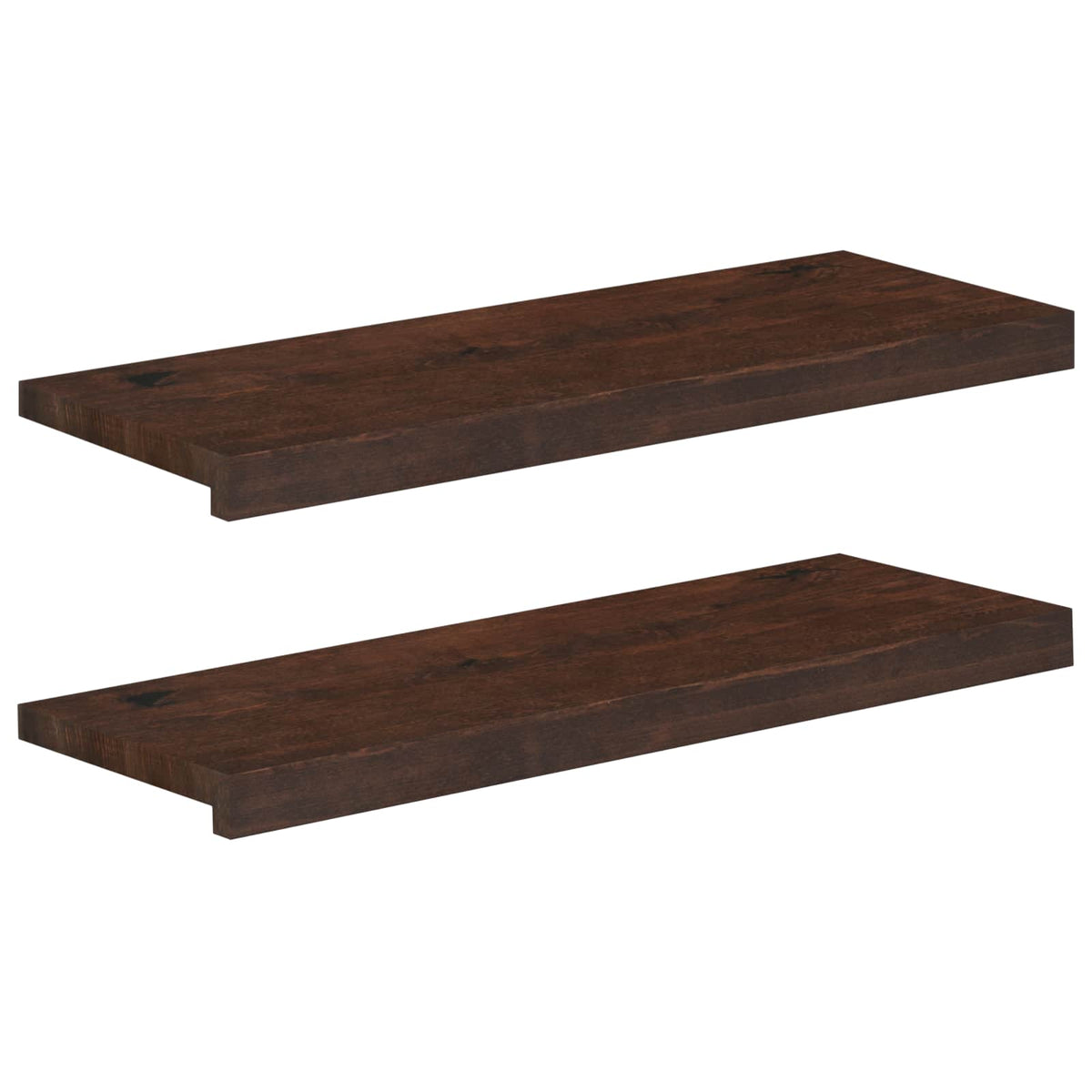 Vidaxl raamkozijnen 2 st donkerbruin 80x 25 x 2 cm massief beukenhout