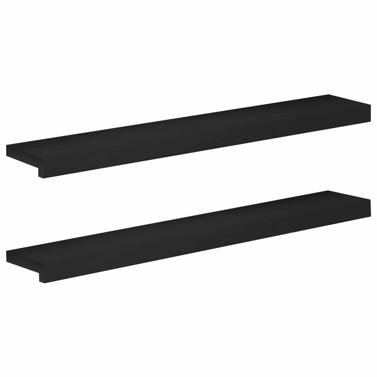 Vidaxl raamkozijnen 2 st zwart 90 x 20 x 2 cm massief beukenhout
