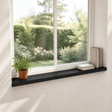 Vidaxl raamkozijnen 2 st zwart 120 x 20 x 2 cm massief beukenhout