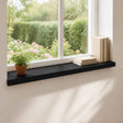 Vidaxl raamkozijnen 2 st zwart 70 x 25 x 2 cm massief beukenhout