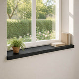Vidaxl raamkozijnen 2 st zwart 80x 30 x 2 cm massief beukenhout