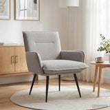 Vidaxl fauteuil lichtgrijs bouclé