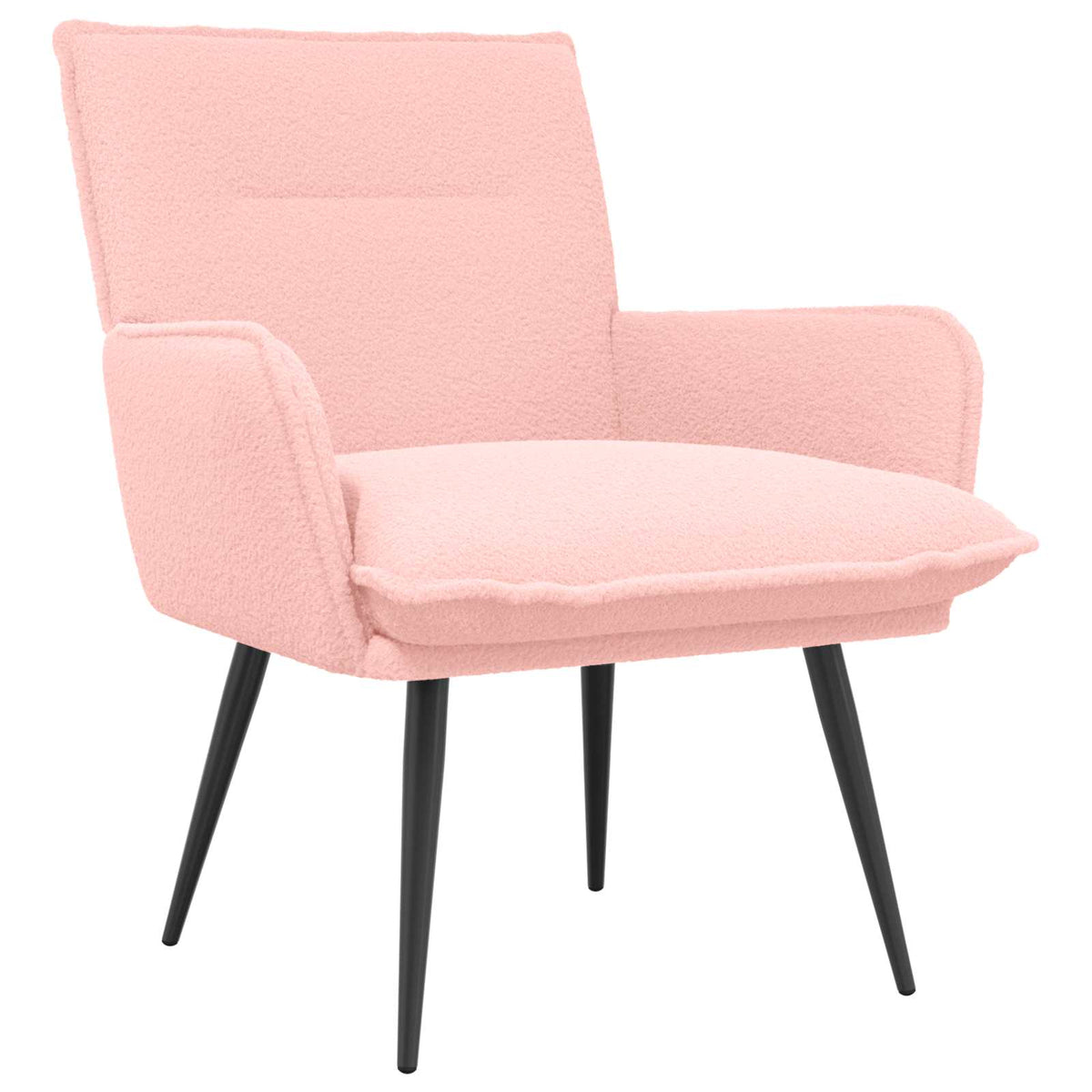 Vidaxl fauteuil roze bouclé