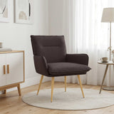 Vidaxl fauteuil donkerbruin stof