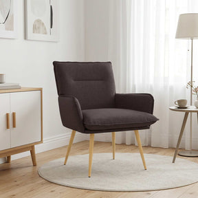 Vidaxl fauteuil donkerbruin stof