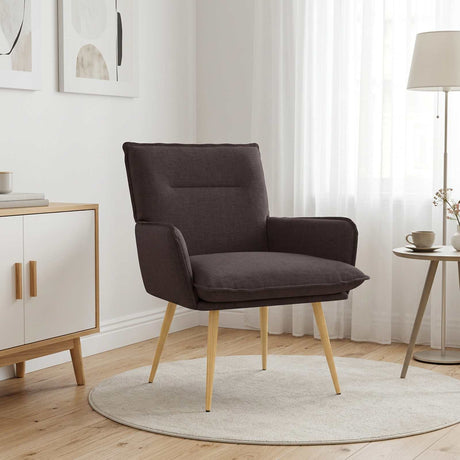 Vidaxl fauteuil donkerbruin stof