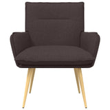 Vidaxl fauteuil donkerbruin stof