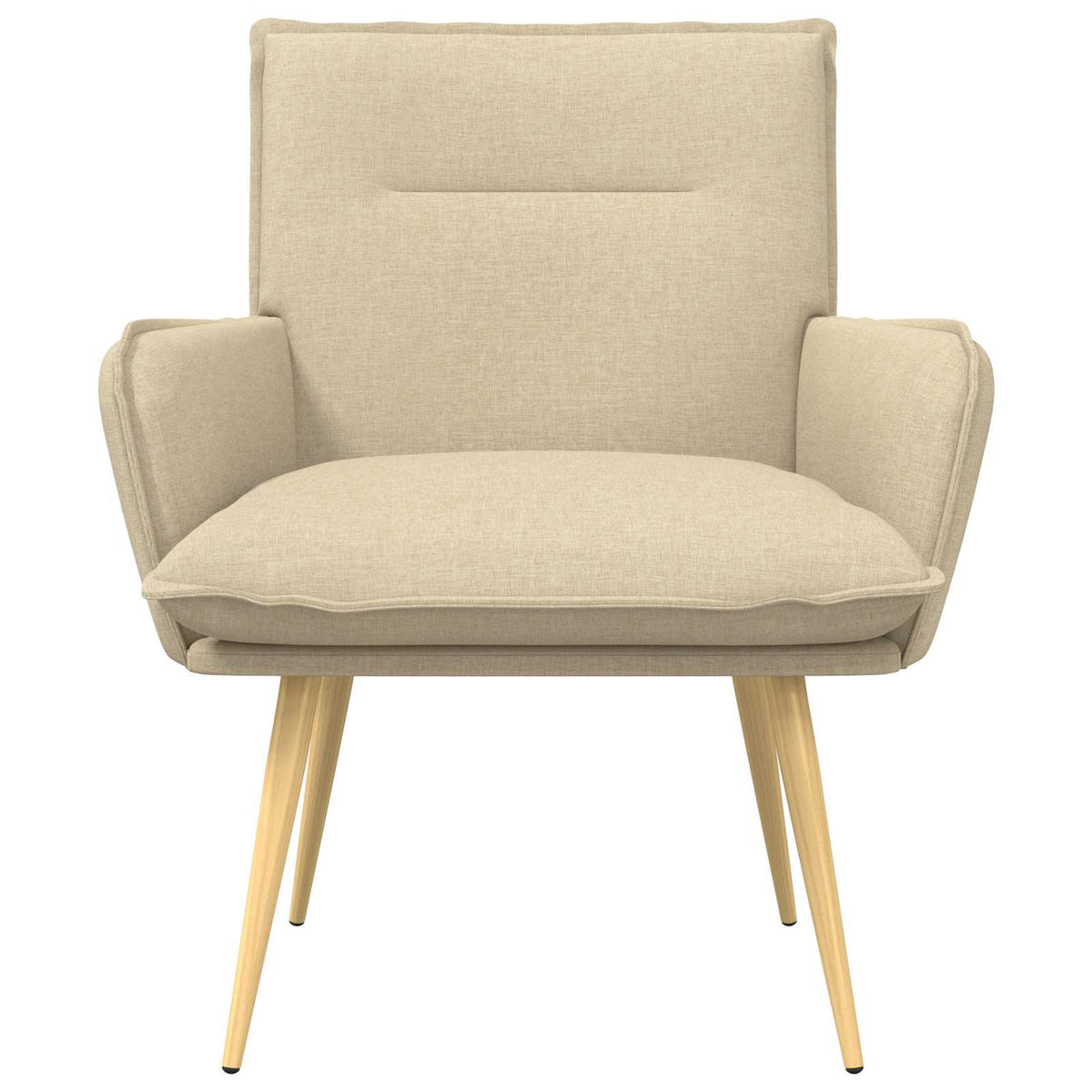 Vidaxl fauteuil crèmekleurig stof