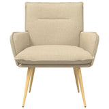 Vidaxl fauteuil crèmekleurig stof