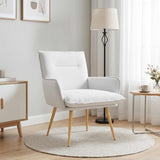 Vidaxl fauteuil wit stof