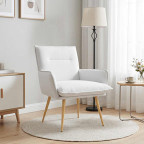 Vidaxl fauteuil wit stof