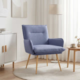 Vidaxl fauteuil jeans blauw stof