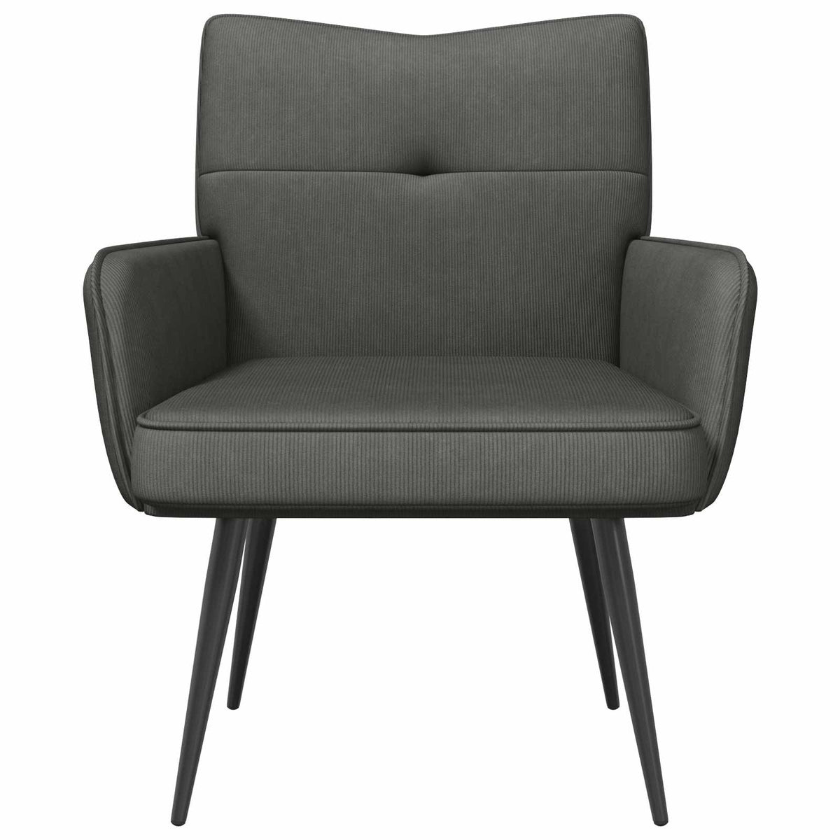 Vidaxl fauteuil donkergrijs corduroystof