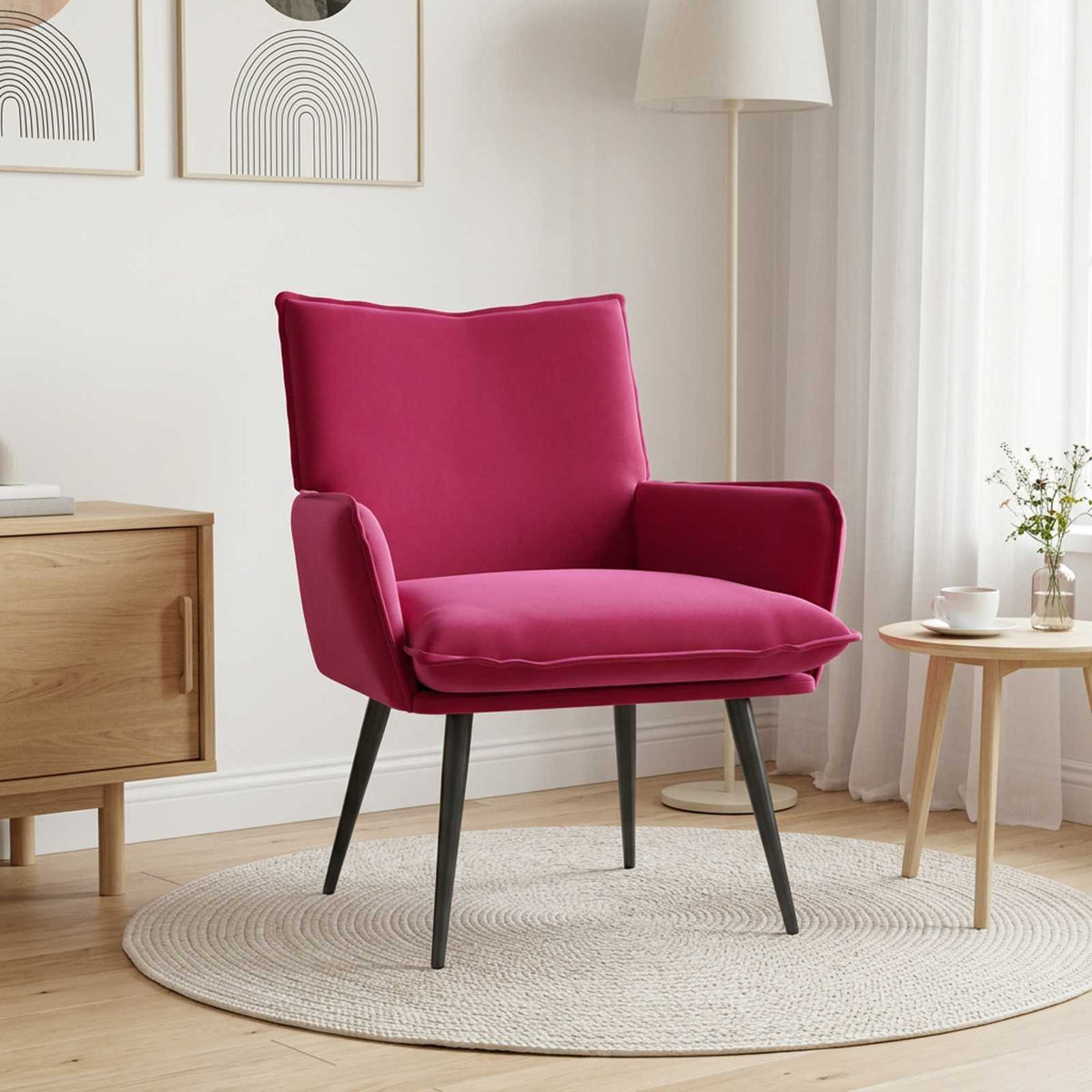 Vidaxl fauteuil wijnrood fluweel