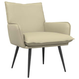 Vidaxl fauteuil crèmekleurig kunstleer