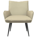 Vidaxl fauteuil crèmekleurig kunstleer