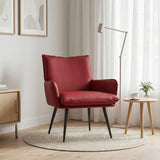 Vidaxl fauteuil wijnrood kunstleer