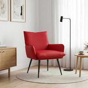 Vidaxl fauteuil rood kunstleer