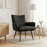 Vidaxl fauteuil zwart kunstleer